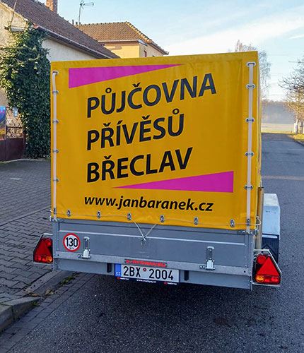 Přívěsný vozík č. 3 - půjčovna vozíků Břeclav